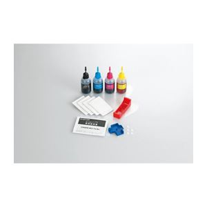 （まとめ）エレコム 詰め替えインク THC-7BCSET4N【×2セット】