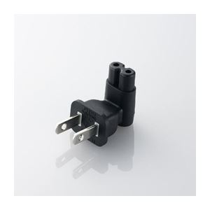 （まとめ）エレコム ACアダプタ用直結プラグ（L型・2P） T-PCAD22V【×10セット】