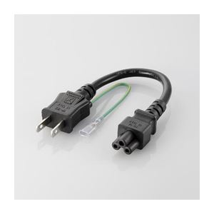 （まとめ）エレコム ACアダプタ用ACケーブル（3P） T-PCM302【×5セット】