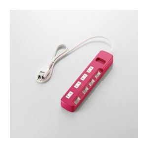 （まとめ）エレコム 個別スイッチ付 雷ガードタップ T-PN02-2410PN【×3セット】