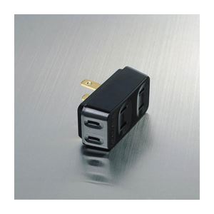 （まとめ）エレコム トリプルタップ T-TR2BK【×20セット】