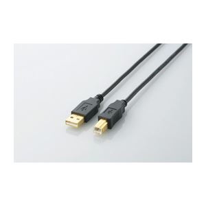 （まとめ）エレコム USB2.0ケーブル U2C-B15BK【×20セット】