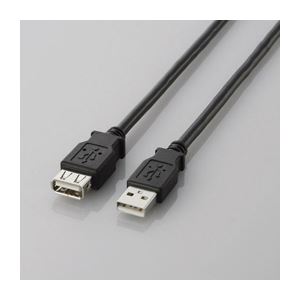 （まとめ）エレコム USB2.0延長ケーブル（A-A延長タイプ） U2C-E10BK【×10セット】