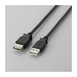 （まとめ）エレコム USB2.0延長ケーブル（A-A延長タイプ） U2C-E20BK【×5セット】