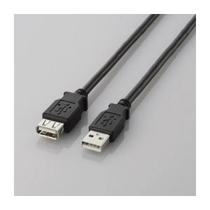 （まとめ）エレコム USB2.0延長ケーブル（A-A延長タイプ） U2C-E30BK【×5セット】