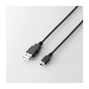 （まとめ）エレコム USB2.0ケーブル（A-mini-Bタイプ） U2C-GMM30BK【×10セット】