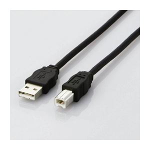 （まとめ）エレコム エコUSBケーブル（A-B・3m） USB2-ECO30【×5セット】