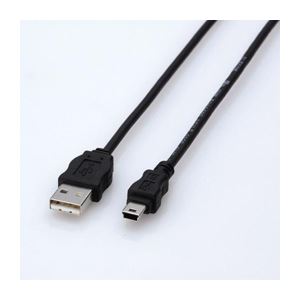 （まとめ）エレコム エコUSBケーブル（A-miniB・1.5m） USB-ECOM515【×5セット】