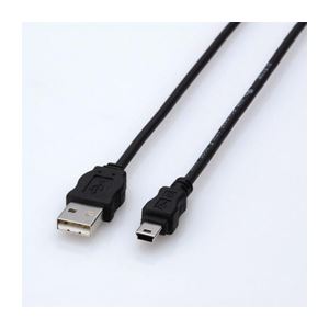 （まとめ）エレコム エコUSBケーブル（A-miniB・3m） USB-ECOM530【×5セット】