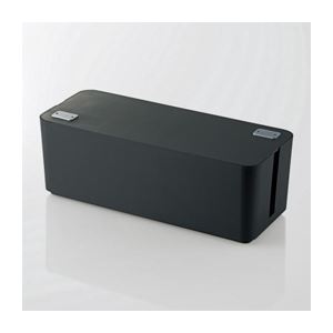 （まとめ）エレコム ケーブルボックス（6個口） EKC-BOX001BK【×2セット】