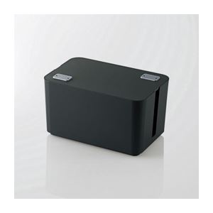 （まとめ）エレコム ケーブルボックス（4個口） EKC-BOX002BK【×2セット】