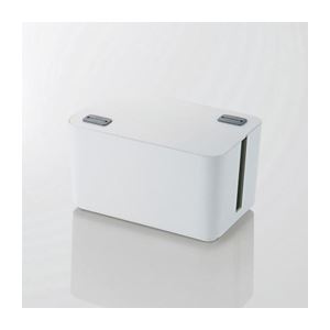 （まとめ）エレコム ケーブルボックス（4個口） EKC-BOX002WH【×2セット】