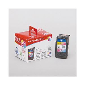 （まとめ）JIT （互換） キャノン：BC-311（3色カラー）対応 リサイクルインクカートリッジ JIT-C311CN【×3セット】