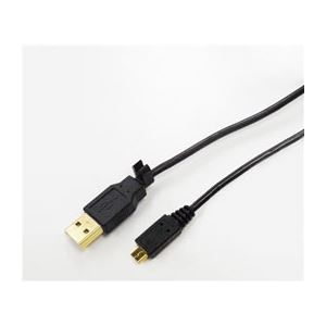 （まとめ）ミヨシ（MCO）マイクロUSBケーブル 1m 黒 USB Aタイプ-マイクロB USB-M201／BK【×5セット】