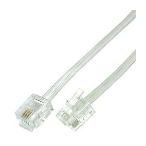 （まとめ）ミヨシ（MCO）6極4芯モジュラ-ケーブル 白 10m TC-410WH【×5セット】