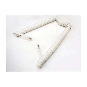 （まとめ）ミヨシ（MCO）4極4芯受話器用カ-ルコ-ド 白 0.3m TCC-403WH【×20セット】