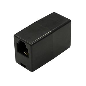 （まとめ）ミヨシ（MCO）モジュラ-延長アダプタ 6極4芯／2芯対応 黒 TA-40BK【×20セット】