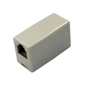 （まとめ）ミヨシ（MCO）モジュラ-延長アダプタ 6極4芯／2芯対応 白 TA-40WH【×20セット】