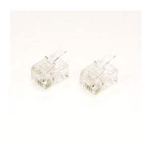 （まとめ）ミヨシ（MCO）モジュラープラグ 6極4芯フラットコ-ド用 10個入り TA-604PF【×20セット】