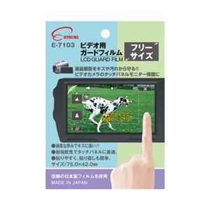 （まとめ）エツミ プロ用ガードフィルム ビデオ用フリーサイズ E-7103【×5セット】