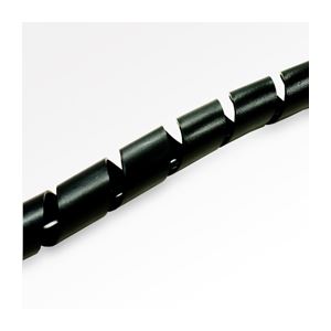 （まとめ）ミヨシ（MCO）スパイラルチュ-ブ Lサイズ（Ф30〜130mm） 1.5m 黒 CH-STL15／BK【×10セット】
