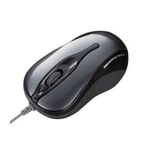（まとめ）サンワサプライ ブルーテック有線マウス（ダークシルバー） MA-BL1DS【×2セット】