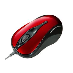 （まとめ）サンワサプライ ブルーテック有線マウス（レッド） MA-BL1R【×2セット】