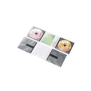 （まとめ）エレコム CD／DVD用スリム収納ソフトケース CCD-DP2C10BK【×5セット】