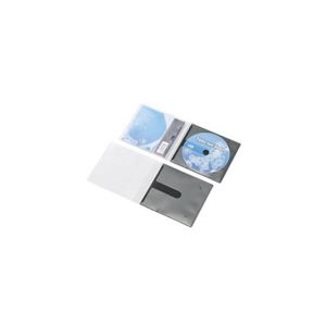 （まとめ）エレコム CD／DVD用スリム収納ソフトケース CCD-DPC10BK【×10セット】