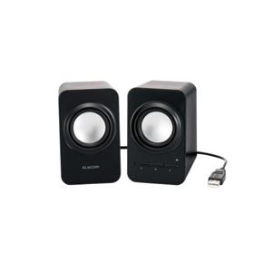 （まとめ）エレコム コンパクトUSBスピーカ MS-P05UBK【×3セット】