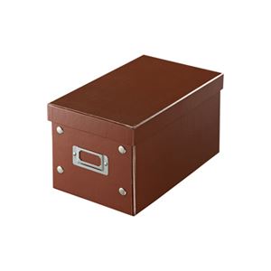 （まとめ）サンワサプライ 組み立て式CDBOX（ブラウン） FCD-MT3BR【×5セット】