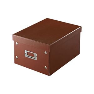 （まとめ）サンワサプライ 組み立て式DVDBOX（ブラウン） FCD-MT4BR【×5セット】