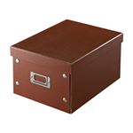 （まとめ）サンワサプライ 組み立て式DVDBOX（ブラウン） FCD-MT4BR【×5セット】