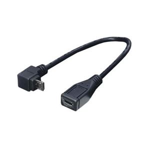 （まとめ）変換名人 USBmicro L型ケーブル延長20（下L） USBMC-CA20DL【×10セット】