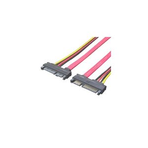 （まとめ）変換名人 SATA+電源ケーブル（オス-オス） SPAA-CA50【×5セット】