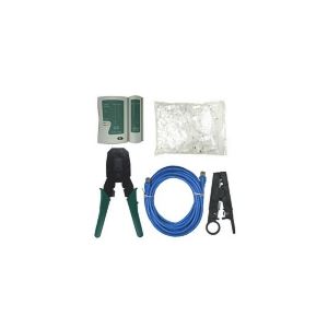 （まとめ）変換名人 圧着工具セット（CAT5） LANSET／1【×2セット】