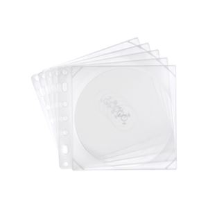 （まとめ）サンワサプライ リング穴付きブルーレイメディア対応ケース（5枚セット・クリア） FCD-RBD5C【×10セット】