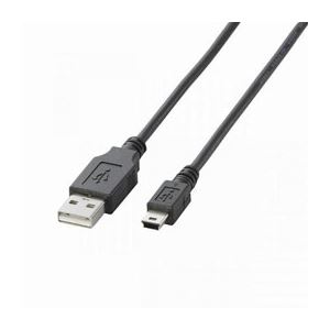 （まとめ）エレコム タブレットPC用USBケーブル（A-mini-B） TB-M20BK【×5セット】