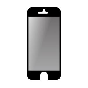 （まとめ）GREENHOUSE iPhone5用耐衝撃フィルム ブラック GH-FLI-IP5BK【×2セット】