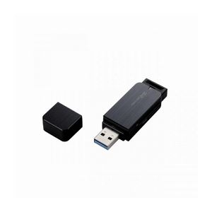 （まとめ）エレコム USB3.0対応メモリカードリーダ MR3-C004BK【×2セット】