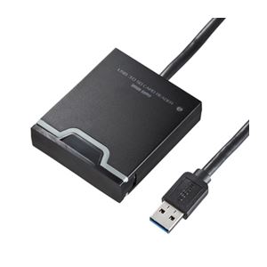 （まとめ）サンワサプライ USB3.0SDカードリーダー ADR-3SDUBK【×2セット】
