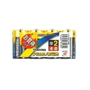（まとめ）TOSHIBA（東芝）単2形アルカリ電池 アルカリ1シリーズ 4本パック LR14AG 4MP【×10セット】