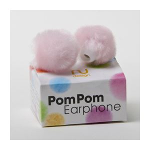 （まとめ）ランドポート ポンポン イヤホン ライトピンク POM-29LP【×3セット】
