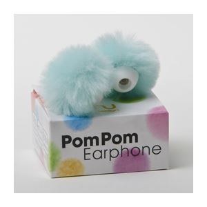 （まとめ）ランドポート ポンポン イヤホン ミント POM-43M【×3セット】