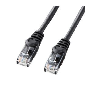 （まとめ）サンワサプライ カテゴリ6UTPLANケーブル LA-Y6-01BK【×10セット】