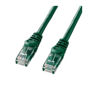 （まとめ）サンワサプライ カテゴリ6UTPLANケーブル LA-Y6-05G【×5セット】