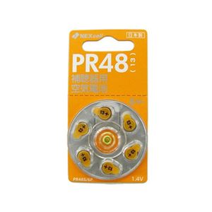 （まとめ）ネクセル 補聴器用空気電池6個パック PR48 6P【×5セット】