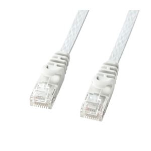（まとめ）サンワサプライ カテゴリ6フラットLANケーブル LA-FL6-15W【×3セット】