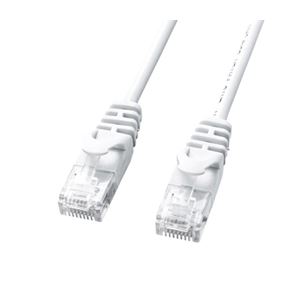 （まとめ）サンワサプライ カテゴリ6極細LANケーブル LA-SL6-05W【×3セット】