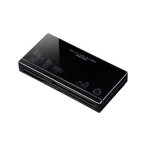 （まとめ）サンワサプライ USB2.0カードリーダー ADR-ML18BK【×2セット】